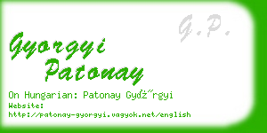 gyorgyi patonay business card